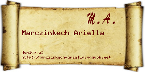 Marczinkech Ariella névjegykártya